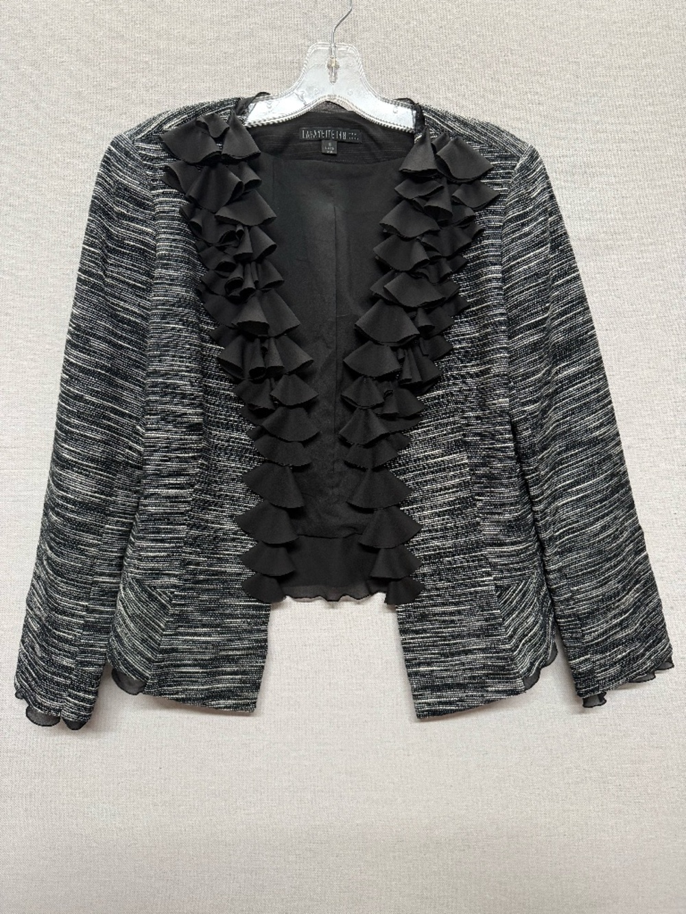 Lafayette 148 Ruffle Front Knit Blazer - size 8